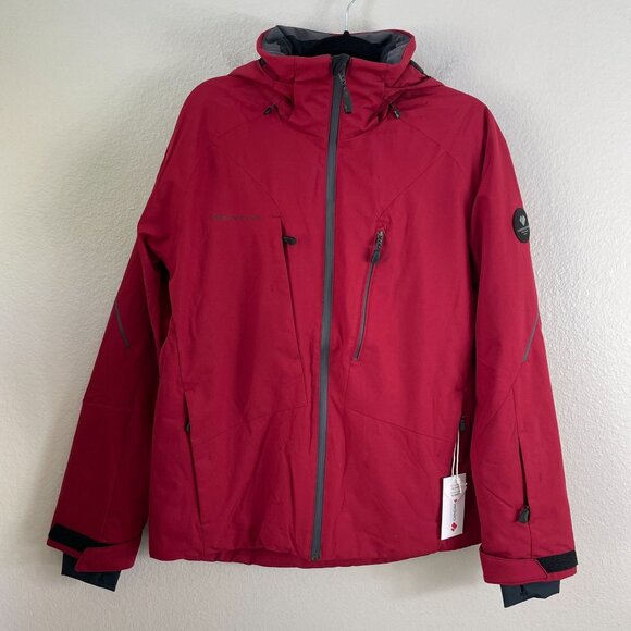 NEW Obermeyer Mens Small Raze Jacket Rustic Red Alpine Series Winter Ski Coat - Picture 2 of 16